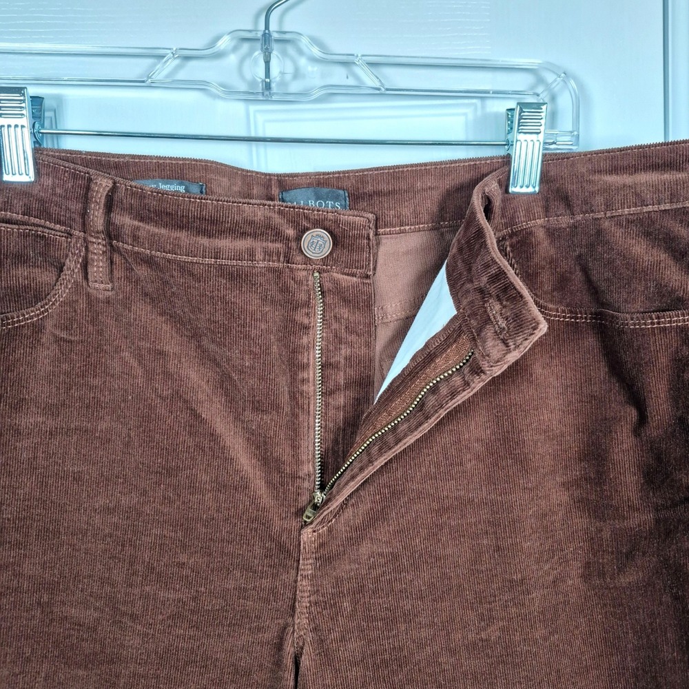 Talbots brown corduroy jegging straight leg pants women's 14 - Picture 5 of 10